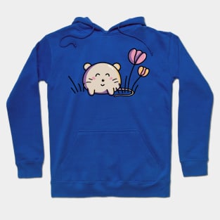 Cute Kawaii Spring Mouse and Flowers Hoodie